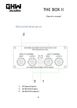 Предварительный просмотр 6 страницы QHW Audio THE BOX II Owner'S Manual