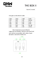 Предварительный просмотр 14 страницы QHW Audio THE BOX II Owner'S Manual