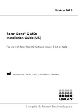 Qiagen Rotor-Gene Q MDx Installation Manual предпросмотр