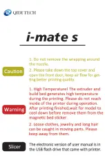 Preview for 2 page of QIDI i-mate s Manual