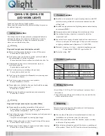 Qlight QMHL-150-D Operating Manual preview