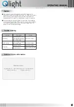 Preview for 4 page of Qlight QMHL-150 Operating Manual