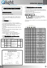 Qlight QWCD50 Operating Manual preview