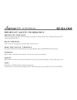 Preview for 1 page of Qlink legacy 250 User Manual