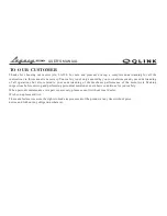 Preview for 2 page of Qlink legacy 250 User Manual