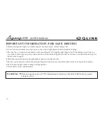 Preview for 6 page of Qlink legacy 250 User Manual