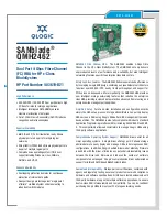 Предварительный просмотр 1 страницы Qlogic QMH2462 Datasheet