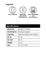 Предварительный просмотр 6 страницы Qmadix boost pac eclipse Owner'S Manual