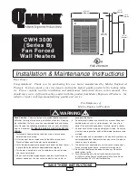 Qmark CWH 3000 Installation & Maintenance Instructions Manual preview