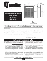 Предварительный просмотр 12 страницы Qmark CWH 3000 Installation & Maintenance Instructions Manual