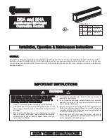 Qmark DBA Installation, Operation & Maintenance Instructions Manual preview