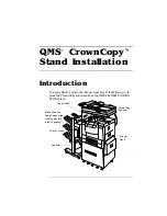 QMS CrownCopy Stand Install Manual предпросмотр