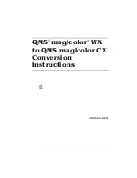 QMS Magicolor CX Supplementary Manual предпросмотр