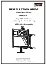 Preview for 1 page of QMTV MAM-600 Installation Manual