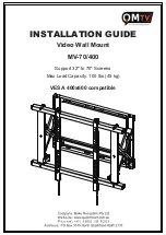 Предварительный просмотр 1 страницы QMTV MV-70/400 Installation Manual