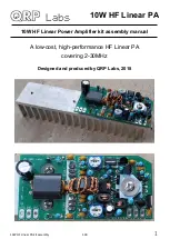 QRP Labs 10W HF Linear PA Assembly Manual preview