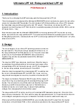 QRP Labs Ultimate LPF Manual preview