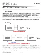 Preview for 1 page of QRP Labs Ultimate3S Manual