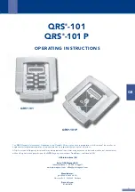 Предварительный просмотр 1 страницы QRS QRS-101 Operating Instructions Manual