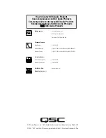 Предварительный просмотр 9 страницы QSC AcousticDesign AD-S32T User Manual