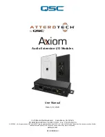 QSC ATTEROTECH Axiom Series User Manual предпросмотр