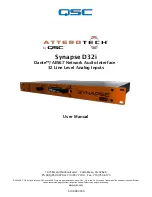 QSC Atterotech Synapse D32i User Manual предпросмотр