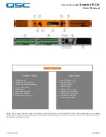 Предварительный просмотр 6 страницы QSC ATTEROTECH Synapse D32o User Manual