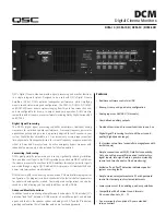 QSC DCM 10 Specification preview