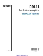 Предварительный просмотр 1 страницы QSC DDI-11 Installation Manual