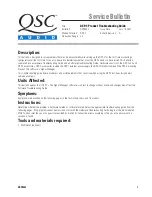 QSC DSP-3' Service Bulletin preview