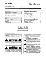 Preview for 2 page of QSC EX 2500 User Manual