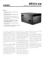 Preview for 1 page of QSC GP212-sw Specification Sheet