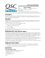 QSC ISA 450 Service Bulletin предпросмотр