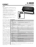 QSC ISIS I-282H Specification Sheet предпросмотр