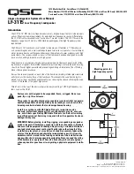 Предварительный просмотр 1 страницы QSC LF-3115 User Manual