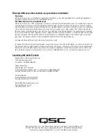 Предварительный просмотр 4 страницы QSC LF-3115 User Manual