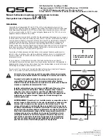 Предварительный просмотр 9 страницы QSC LF-4115 User Manual