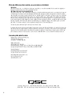 Предварительный просмотр 8 страницы QSC MH-1063 User Manual