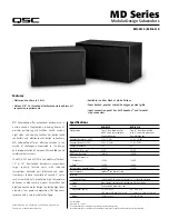 QSC ModularDesign Subwoofer MD-S215 Specification Sheet preview