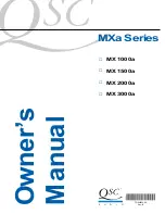 QSC MX 1000a Owner'S Manual предпросмотр