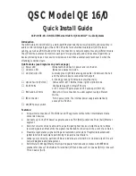 Preview for 3 page of QSC QE 16/0 User Manual