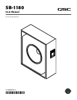 QSC SB-1180 User Manual preview