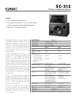 Предварительный просмотр 1 страницы QSC SC-312 Specifications