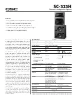 QSC SC-323H Specification Sheet предпросмотр