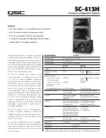 QSC SC-413H Specification Sheet предпросмотр