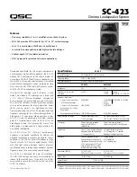 Предварительный просмотр 1 страницы QSC SC-423 Specification Sheet