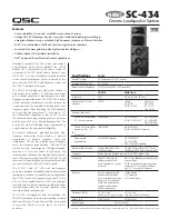 QSC SC-434 Specification Sheet preview