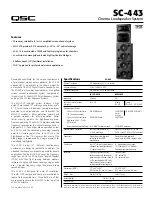 Предварительный просмотр 1 страницы QSC SC-443 Specifications