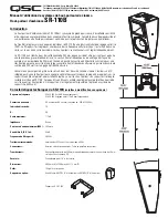 Preview for 5 page of QSC SR-110B User Manual