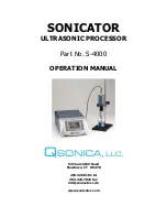 Предварительный просмотр 1 страницы Qsonica SONICATOR S-4000 Operation Manual